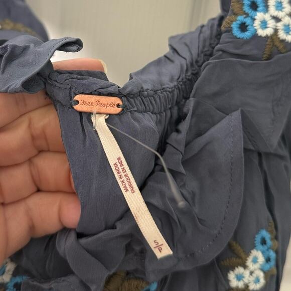 Free People Bali Santa Cruz Maxi Embroidered Floral Dress S - Picture 9 of 10